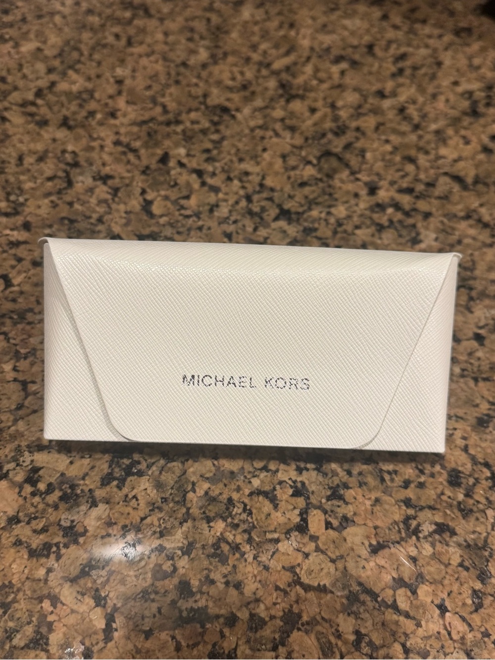 Michael Kors White Saffiano Envelope Eyewear Case